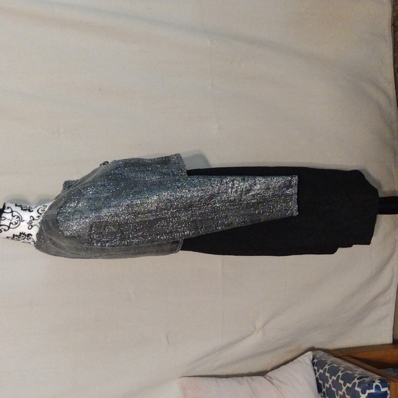 USA Made Rare Vintage Ritzy Unique Evening Midi Dress w Bolero Cloque Sz 10 - Picture 5 of 14